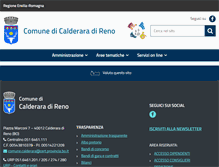 Tablet Screenshot of comune.calderaradireno.bo.it